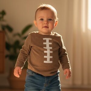 Cat & Jack Denim Joggers and football outfit  for Kids 0-3 months